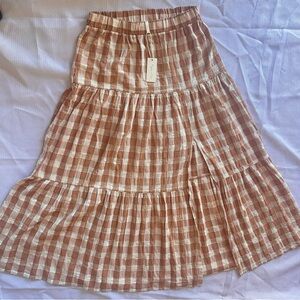Checkered Brown Skirt